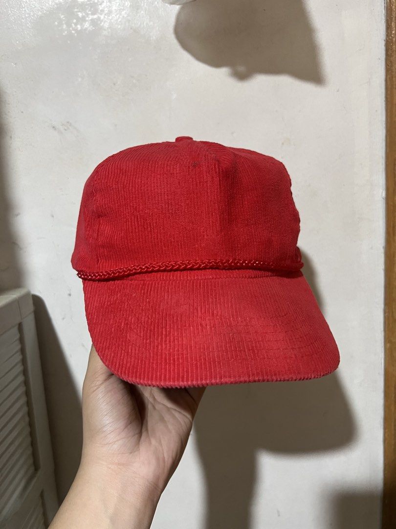 Vintage Corduroy Rope Hat (Category: Activewear) located in Cabuyao City. Submitted by kenzythrift_ (Listing ID 1452063249, Image 1). Description: vintage corduroy rope hat snapback (no cracks) 450 plus sf J&T courier.