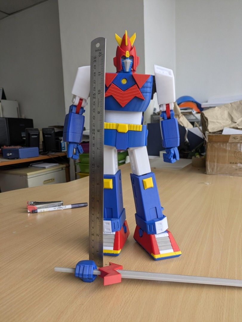 Voltes V 3D printed action figure (Category: Figurines & Statues) located in Paranaque City. Submitted by leznah0811 (Listing ID 1452069567, Image 1). Description: - high quality 3D printed Voltes V articulated figure - 14" height - Includes iconic sword - Features articulated joints for dynamic posing - Perfect for display - A must-have collectible for Voltron enthusiasts - preferably meetup so buyer can check the item. .
