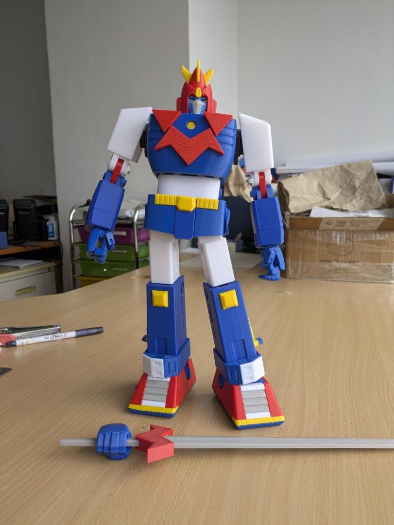 Voltes V 3D printed action figure (Category: Figurines & Statues) located in Paranaque City. Submitted by leznah0811 (Listing ID 1452069567, Image 2). Description: - high quality 3D printed Voltes V articulated figure - 14" height - Includes iconic sword - Features articulated joints for dynamic posing - Perfect for display - A must-have collectible for Voltron enthusiasts - preferably meetup so buyer can check the item. .