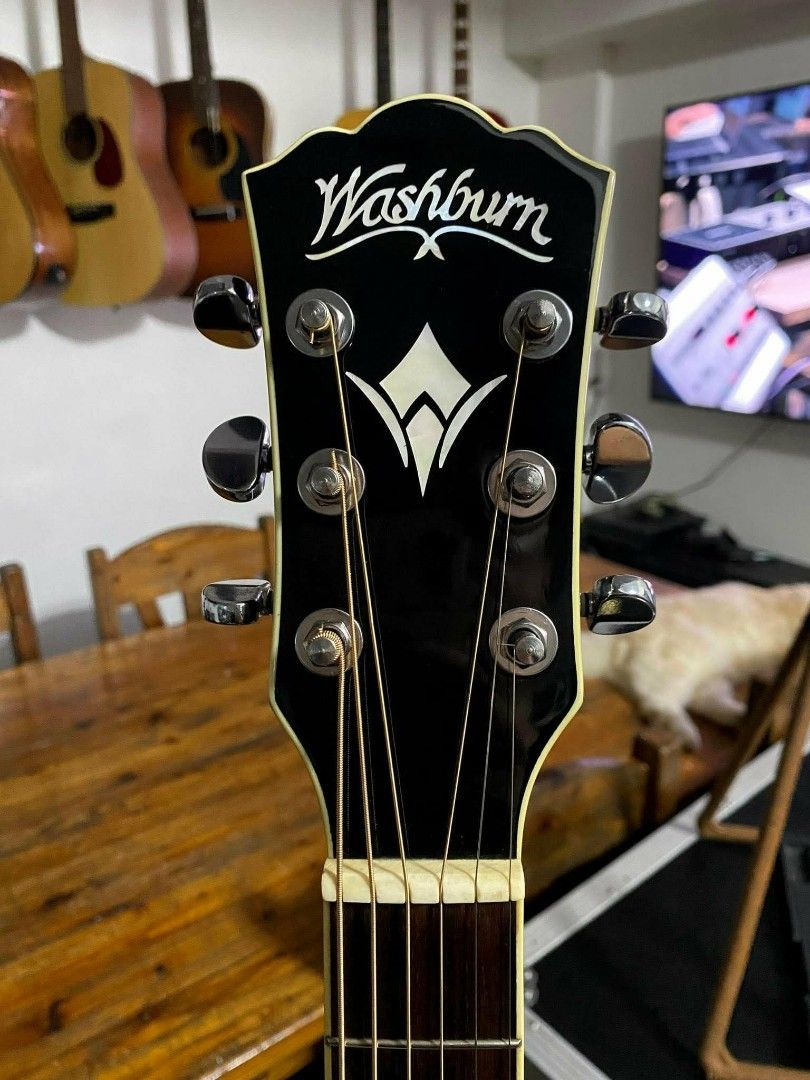 Washburn WD10SCEB (upgraded) (Category: Musical Instruments) located in Manila. Submitted by dosking (Listing ID 1451963538, Image 2). Description: For Sale: Washburn WD10SCEB Acoustic-Electric Guitar (guitar only no case) 📍 Location: BF Homes, Las Piñas 📦 Condition: Almost New / Gently Used ✨Details: ✅ Solid Sitka Spruce Top – Rich tone & resonance ✅ Mahogany Back & Sides – Warm, balanced sound ✅ Fishman 301T Pickup System – Clear, reliable el