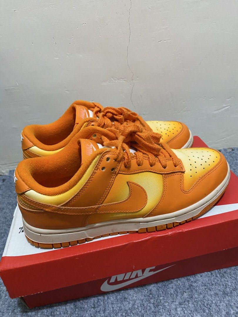 WMNS Nike Dunk Low Magma Orange/Magma Orange (Category: Sneakers) located in Pasay City. Submitted by shen220 (Listing ID 1452074285, Image 1). Description: - Authentic Nike Dunk Low sneakers - Striking Magma Orange colorway -kindly see the box for the size -Original .