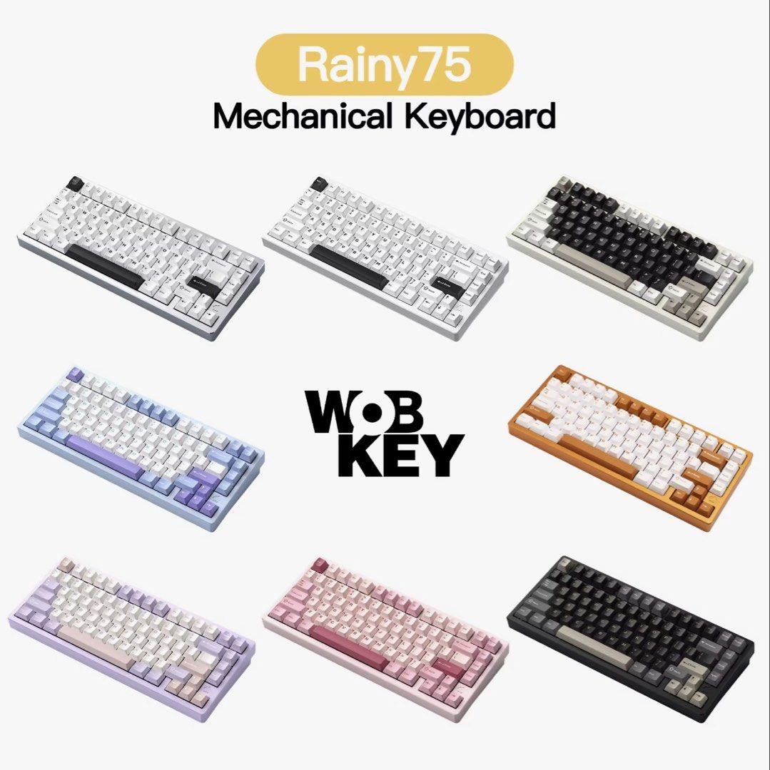 WOBKEY Rainy75 Lite/Standard/Pro/Silent Mechanical Keyboard (Category: Computer Keyboard) located in Manila. Submitted by dexter2205 (Listing ID 1446415170, Image 1). Description: 🌧️ WOBKEY Rainy75 Available Variants: ✅ Lite ✅ Standard ✅ Pro ✅ Pro Silent (SHHH Silent Switches) • Brand New • Premium gasket-mounted mechanical keyboard • CNC aluminum case (Standard / Pro / Pro Silent) • Compact 75% layout, perfect for both productivity and gaming •