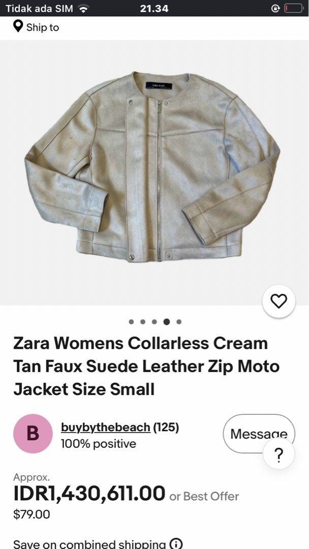 Zara Basic Faux Suede Jacket // Jaket // Uniqlo // H&M // Pull & Bear (Kategori: Atasan) berada di Jakarta Timur. Dikirim oleh justfashion.21 (ID iklan 1452038740, Gambar 2). Deskripsi: Zara Basic Faux Suede Jacket •Size Small •P x L (53x50) •Used Condition •Minus ada minor stain (Cek slide) Grab it fast, last stock! Interest? Dm me.