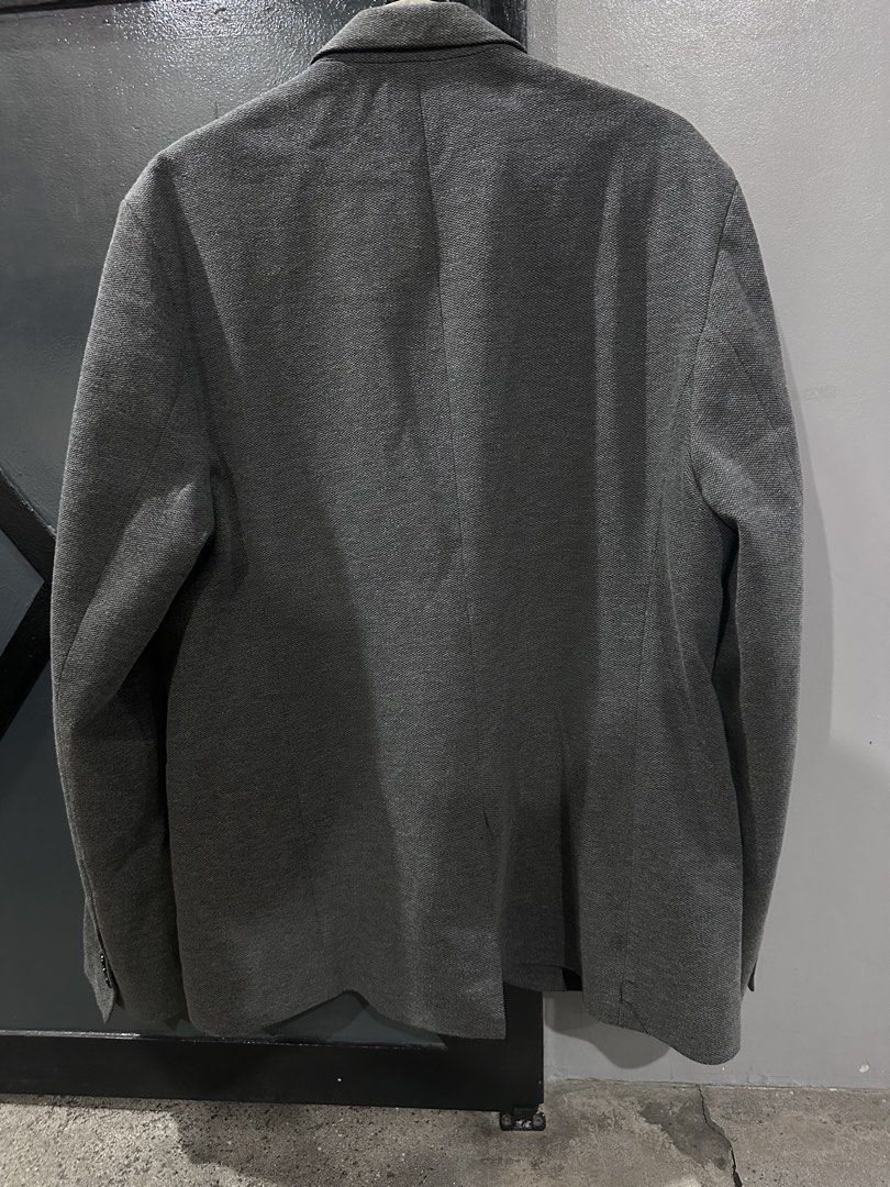 Zara Men's Grey Blazer XXL (Category: Coats, Jackets and Outerwear) located in Quezon City. Submitted by thejowsh (Listing ID 1444696470, Image 2). Description: - Zara Grey Blazer - Size: XXL - Made in Turkey - Features a two-button closure - Comfortable and casual style - Ideal for dressing up any outfit - Please check photos for detailed condition chest 22” shoulder 19” body 30” sleeve 27”.
