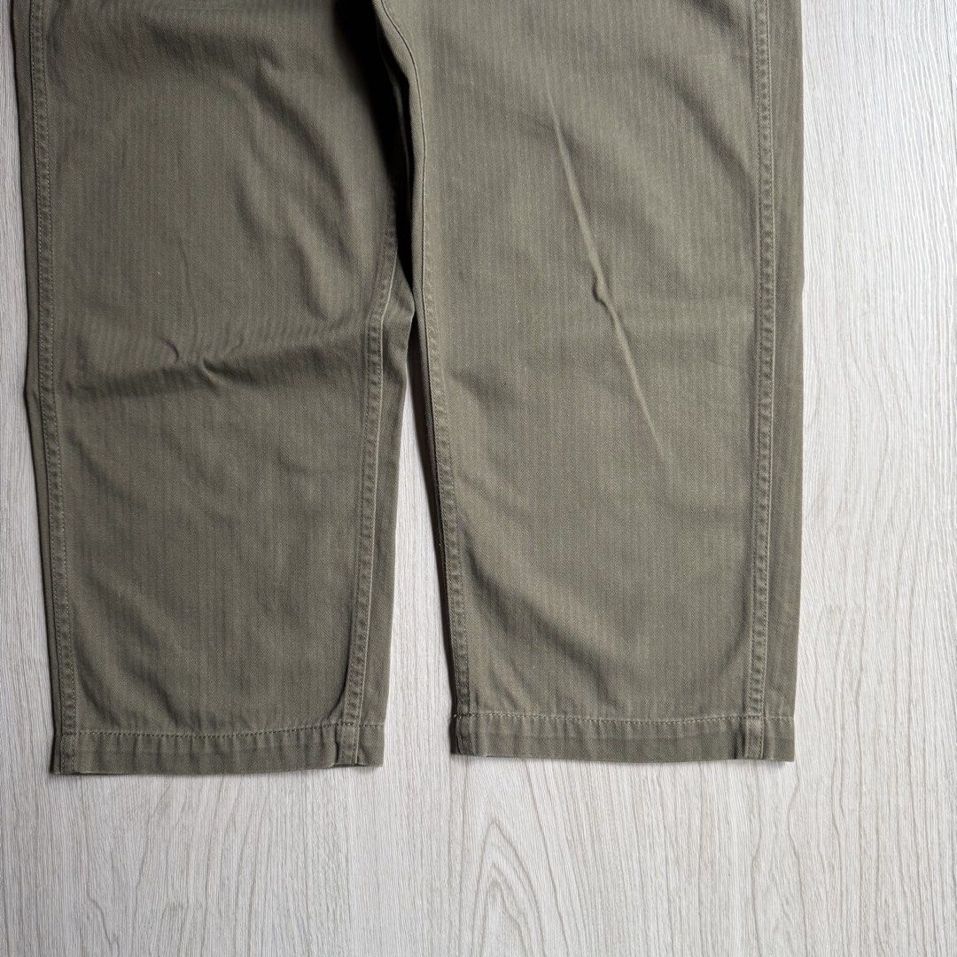 3 Days Union P-44 HBT Monkey Pants (Category: Trousers) located in Zamboanga. Submitted by rustic.rev (Listing ID 1452145516, Image 3). Description: 3 Days Union P-44 HBT Monkey Pants In excellent condition, button-fly, no flaws. Tagged: 28 Actual measurements: Waistline: 14.5 inches Rise: 12 inches Thigh: 13 inches Leg opening: 8.2 inches Inseam: 24.5 inches Outseam: 35 inches.