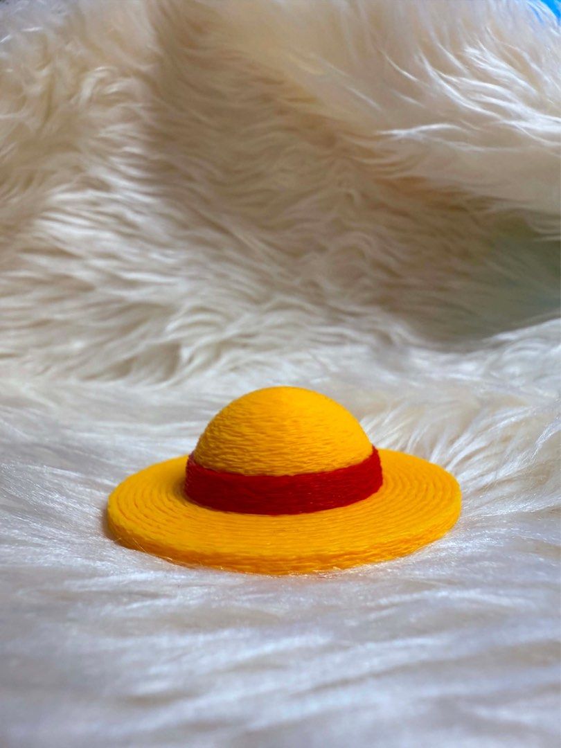 3D Printed One Piece Character Hats Keychain (Category: Character Goods) located in Manila. Submitted by af3dworks (Listing ID 1452234992, Image 3). Description: Ace Hat - 100 pesos Chopper Hat - 90 pesos Luffy Hat - 65 pesos - Ideal for collectors and dedicated fans of the One Piece anime and manga - Small yet highly detailed, perfect for bag and wallet keychain or desk/shelf display.