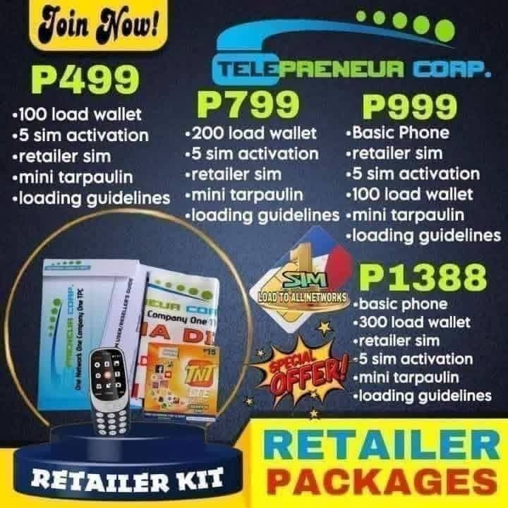 999 TPC Reseller Package (Category: Early Generation Mobile Phones) located in Cabuyao City. Submitted by merih1990 (Listing ID 1452147677, Image 2). Description: Loading Business na pang All Networks, pang Cables at pang Online Games pa! Retailer Package P999 ONLY! 😍 ✅ Free New Basic Phone ✅ Free 100 Loadcredit ✅ TPC SimCard ✅ Eloading Guide & Brochure ✅ 24/7 HelpDesk ✅ No Regular Load,No Data, No Wifi needed to request a eload ✔ Loading Busine