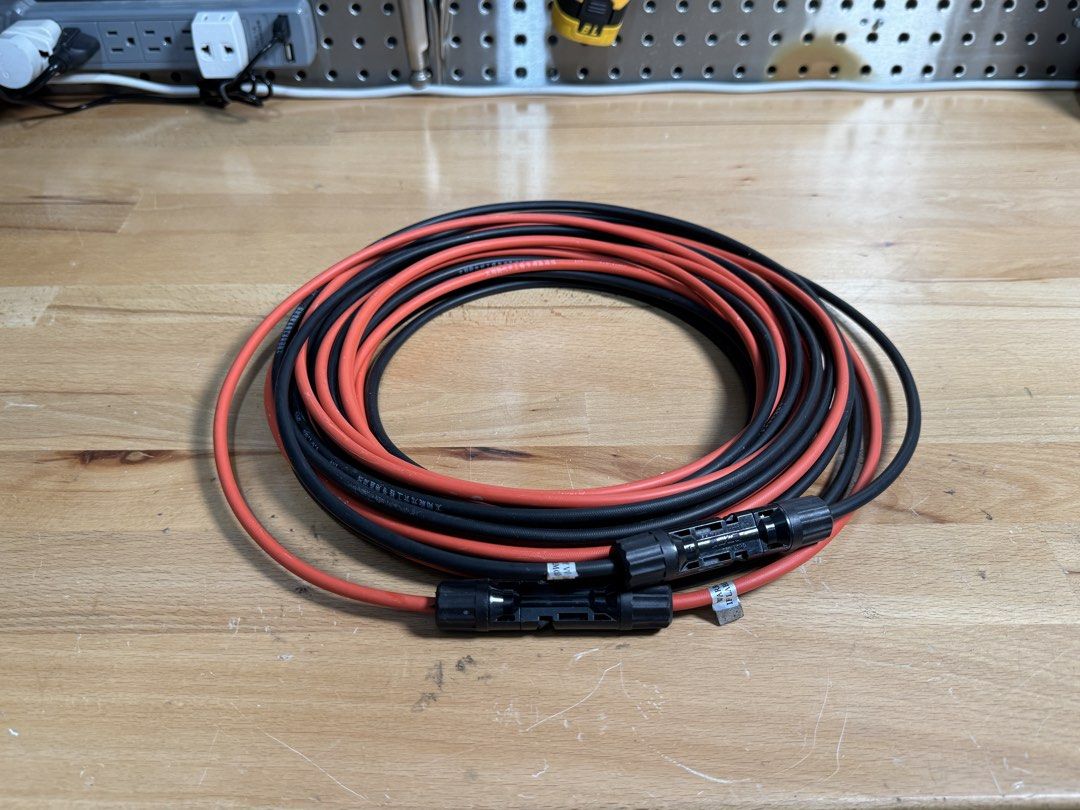 9M Solar Panel Extension Cable with MC4 Connectors (Category: Cables & Adaptors) located in Caloocan City. Submitted by aquinasramonrcb (Listing ID 1452133486, Image 1). Description: I have 2pcs. 1,500 each - Black and red solar extension cable - Equipped with MC4 connectors on both ends - Ready for immediate use in your solar setup - Ideal length for connecting solar panels or extending reach - Tested and confirmed to be working.