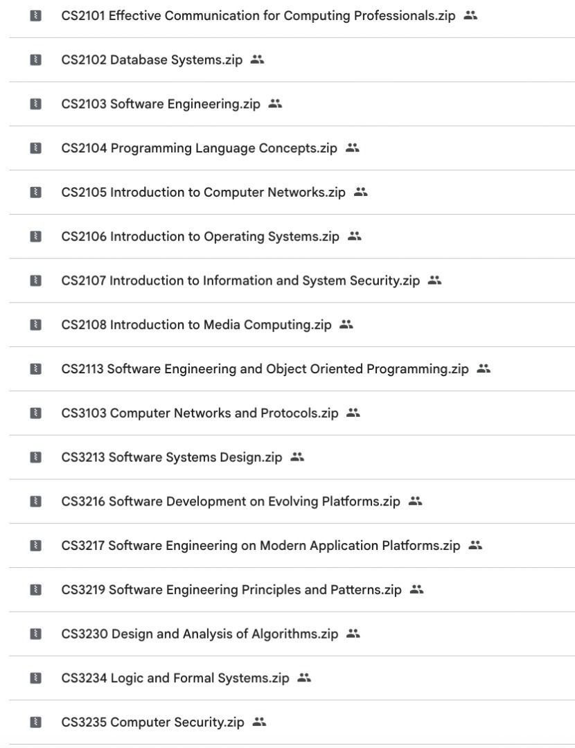 A+ NUS Computing/ Computer Science Module Notes (Student Made) (Category: Textbooks) located in Singapore. Submitted by goodstuffsg (Listing ID 1452130732, Image 3). Description: All the modules listed: $38.00 Per module: $8.00 Download link will be provided once payment is made. ALL YOU NEED to do well in school. What we have, we provide. CS1010E Programming Methodology (E) BT1101 INTRODUCTION TO BUSINESS analytics.zip BT2101 IT AND DECISION mak
