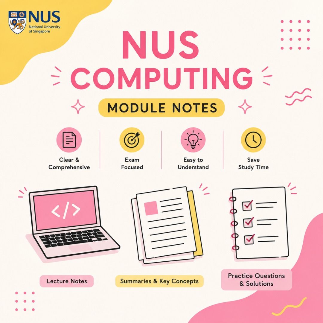 A+ NUS Computing/ Computer Science Module Notes (Student Made) (Category: Textbooks) located in Singapore. Submitted by goodstuffsg (Listing ID 1452130732, Image 1). Description: All the modules listed: $38.00 Per module: $8.00 Download link will be provided once payment is made. ALL YOU NEED to do well in school. What we have, we provide. CS1010E Programming Methodology (E) BT1101 INTRODUCTION TO BUSINESS analytics.zip BT2101 IT AND DECISION mak