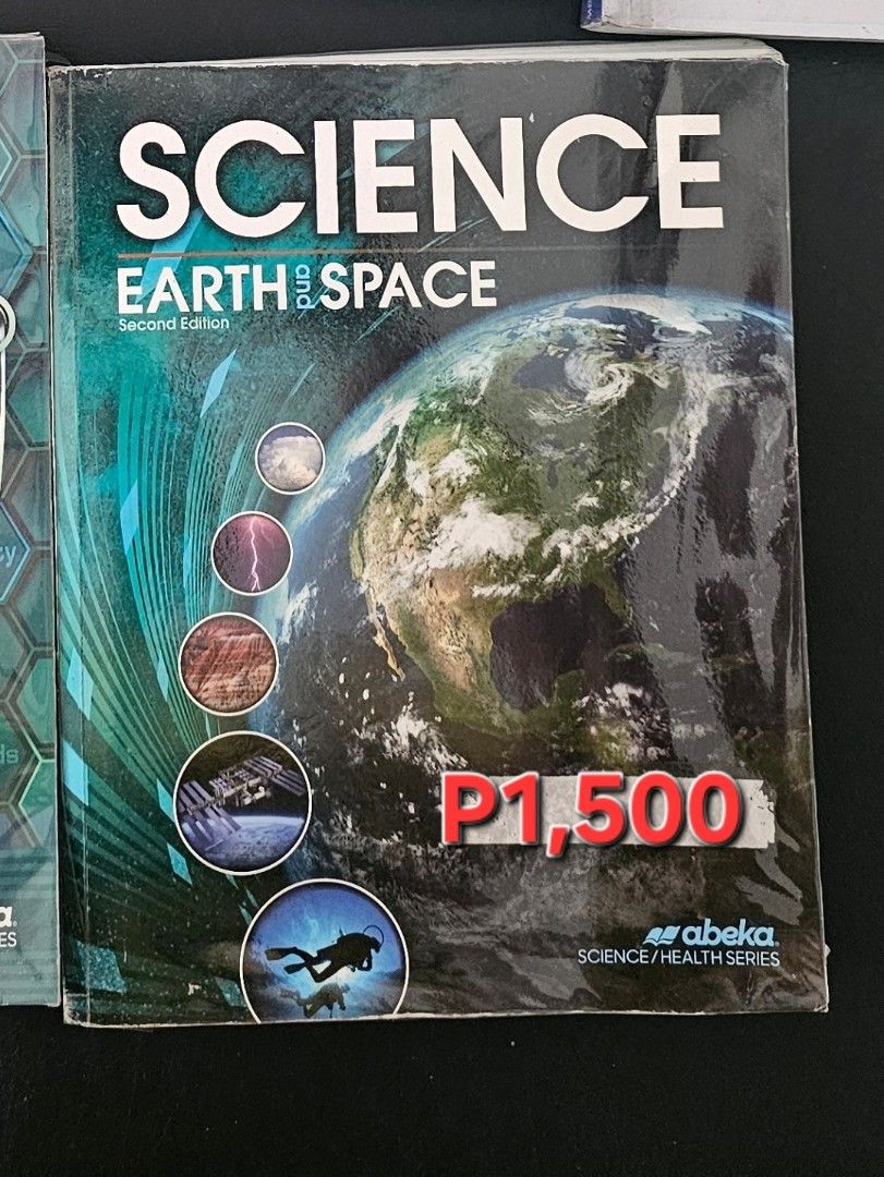 Abeka Science: Earth and Space, Second Edition Textbook (Category: Textbooks) located in Marilao. Submitted by ar_zam8 (Listing ID 1452152972, Image 1). Description: - Abeka Science: Earth and Space textbook - Second Edition - Covers topics on Earth and space - Ideal for learning about our planet and the cosmos - Price: P1,500 - Please check photos for more details.