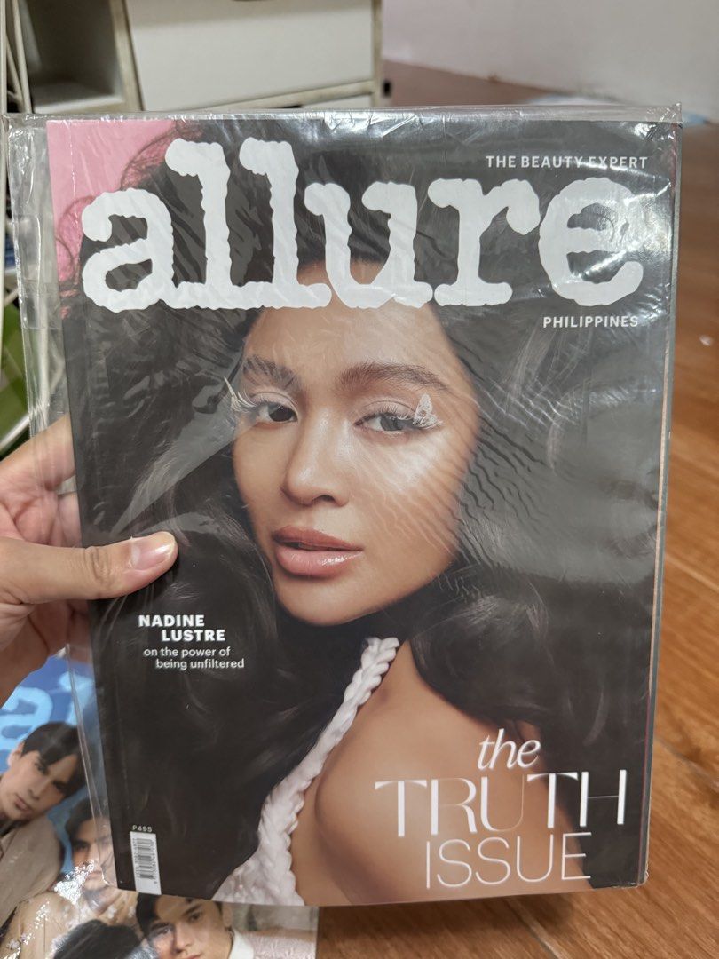 Allure Philippines Magazine Set [₱300 AS SET] (Category: Face Care) located in Paranaque City. Submitted by joansy123 (Listing ID 1452197814, Image 3). Description: - Bundle of 3 Allure Philippines magazines - Includes 'The Zen Z Issue' (featuring various artists) - 2 copies - Includes 'The Truth Issue' (featuring Nadine Lustre) - 1 copy - All magazines are brand new and sealed in plastic - MOP: Gcash only - MOD: Lalamove, J&T, Grab, or Pickup.