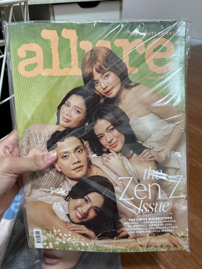 Allure Philippines Magazine Set [₱300 AS SET] (Category: Face Care) located in Paranaque City. Submitted by joansy123 (Listing ID 1452197814, Image 2). Description: - Bundle of 3 Allure Philippines magazines - Includes 'The Zen Z Issue' (featuring various artists) - 2 copies - Includes 'The Truth Issue' (featuring Nadine Lustre) - 1 copy - All magazines are brand new and sealed in plastic - MOP: Gcash only - MOD: Lalamove, J&T, Grab, or Pickup.