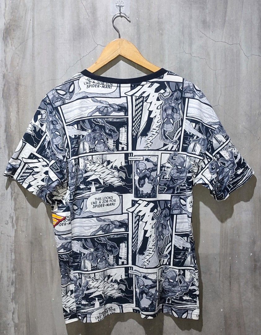 Anta x AOP Marvel Spiderman Comic Shirt (Category: Tshirts & Polo Shirts ) located in Solano. Submitted by johnpaulsanmiguel (Listing ID 1448812827, Image 2). Description: Anta x AOP Marvel Spiderman Comic Shirt Size small Width 21 Length 26 Good excellent Flaws washtag cut but officially No issue 9.8/10.