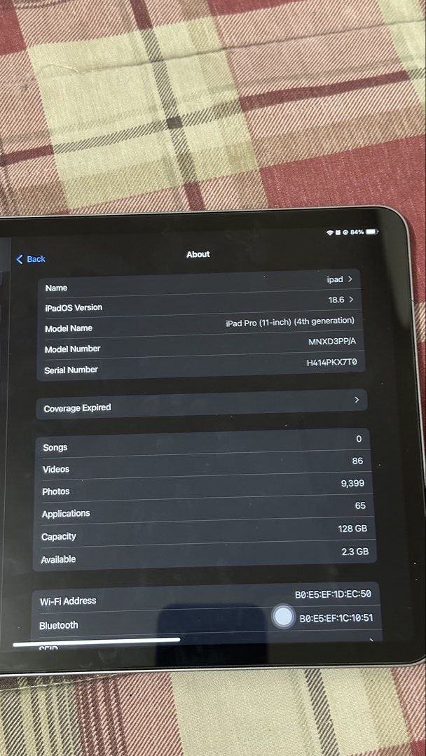 Apple iPad Pro 11-inch (4th Generation) M2 | 128GB | Complete with Box (Category: iPad) located in Manila. Submitted by em_gadgets (Listing ID 1452244179, Image 2). Description: Specifications: • ✅ Apple iPad Pro 11-inch (4th Generation) • ✅ 128GB Storage • ✅ Apple M2 Chip • ✅ iPadOS 18.6 • ✅ 11-inch Liquid Retina Display with ProMotion (120Hz) • ✅ Face ID • ✅ USB-C / Thunderbolt Port • ✅ Supports Apple Pencil (2nd Gen) & Magic Keyboard Condition