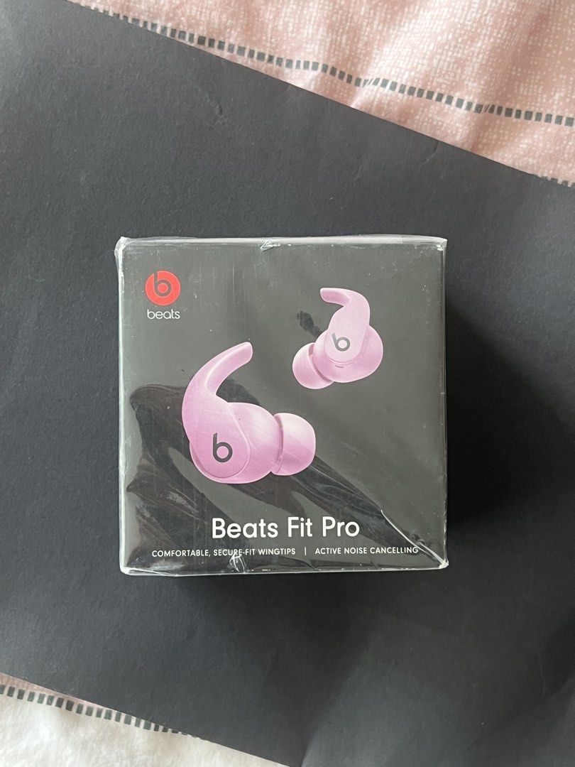 Beats Fit Pro True Wireless Earbuds Stone Purple (Category: Earphones) located in Quezon City. Submitted by thesharedit (Listing ID 1452205925, Image 1). Description: - Beats Fit Pro True Wireless Earbuds - Color: Stone Purple - Active Noise Cancelling (ANC) - Spatial Audio - Sweat and Water Resistant (IPX4) - USB-C Charging Case and Cable Included - Battery Life: Up to 6 hours (ANC on), 24 hours total with case - Brand new, unopened, unused.