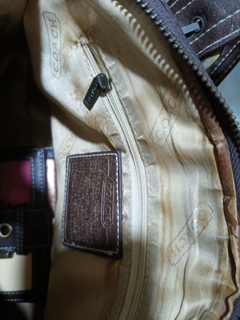 Brown Coach Patchwork Signature C Monogram Bag & Wallet. Visit Vioele lacs IG to see bag and wallet video (Category: Luxury Bags & Wallets) located in Dasmarinas. Submitted by readerray (Listing ID 1452107987, Image 3). Description: with matching wallet: Great quality sold as set only ( No Haggling,for sure buyers po) Can be shipped same day or next day once receive na payment Personal collection ni Nanay,ready to let go -may stain sa loob ,looks