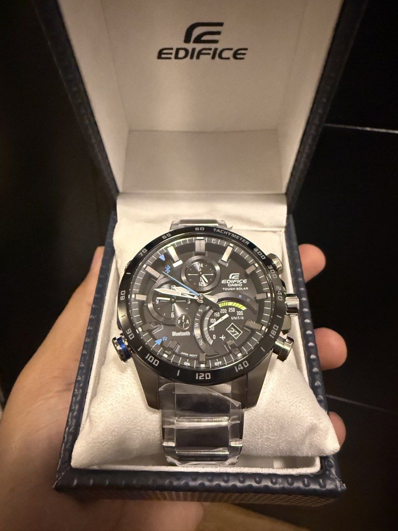 Casio EDIFICE EQB-501XDB-1AJF Bluetooth Sport Solar (Category: Men's Watches) located in Taguig. Submitted by epiccards (Listing ID 1452109240, Image 2). Description: Casio EDIFICE EQB-501XDB-1AJF Bluetooth Solar Brand New ₱11,000 RFS: Decluttering Bought in Japan Meetup: BGC Area Shipping: Grab/Lalamove.