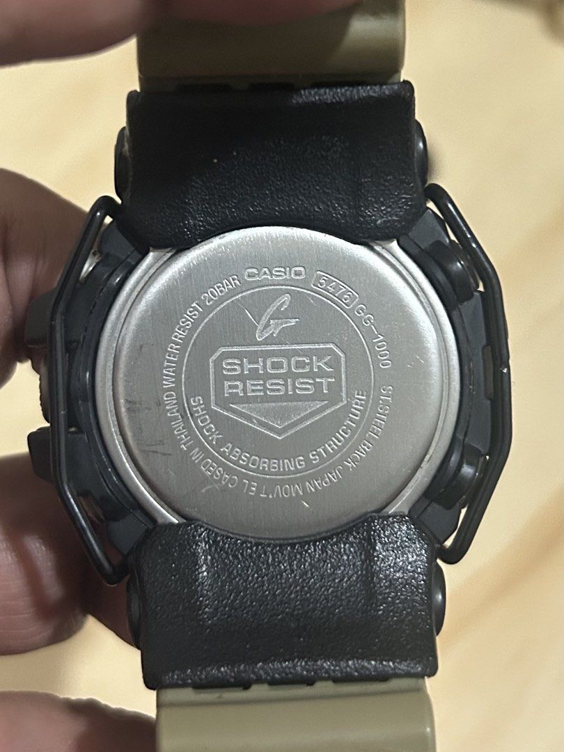 Casio G-Shock Mudmaster GG-1000 Watch (Category: Men's Watches) located in Manila. Submitted by 5635ian81997 (Listing ID 1452202550, Image 3). Description: - Model: Casio G-Shock Mudmaster GG-1000 - Color: Black and Tan - Key Features: Mud Resist, Shock Resist - Water Resistance: Up to 20 Bar (200 meters) - Display: Digital and Analog - Ideal For: Outdoor activities, tough environments - Condition: Good working condition Slightly Negotiable.