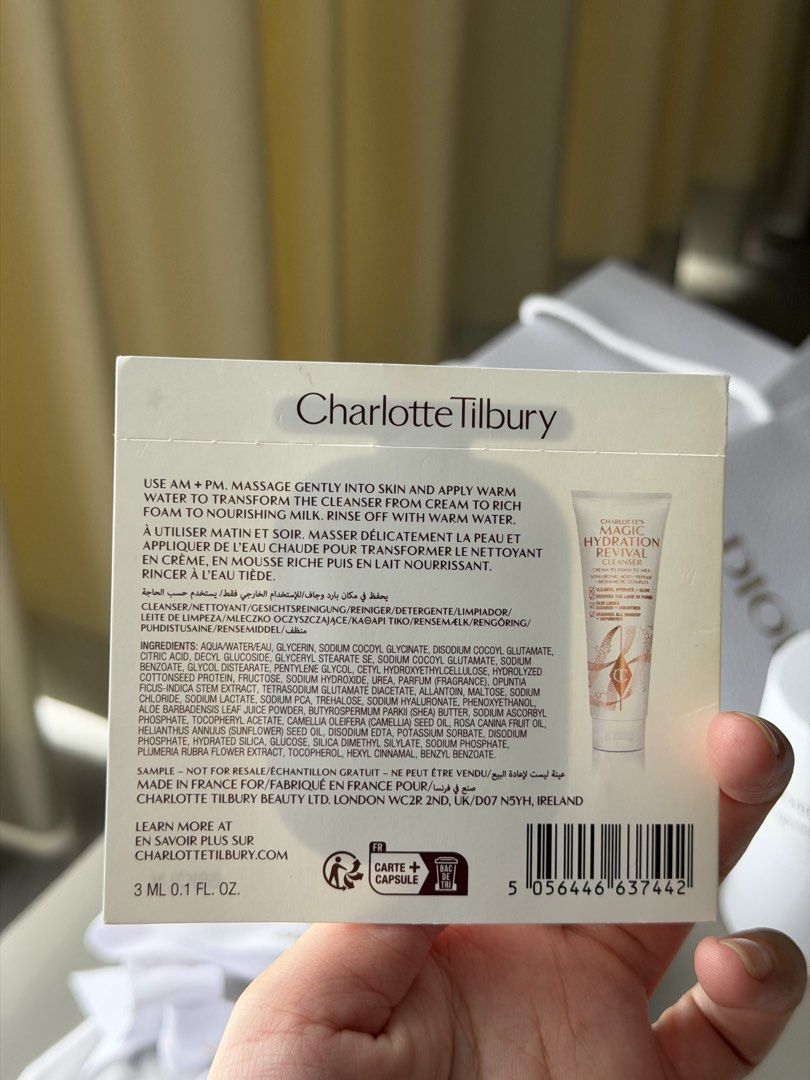 Charlotte Tilbury Facial Cleanser (sample) (Category: Face Care) located in Paranaque City. Submitted by gorgeousscloset (Listing ID 1452180176, Image 3). Description: I love shopping so these are GWP from my SA ♥️.