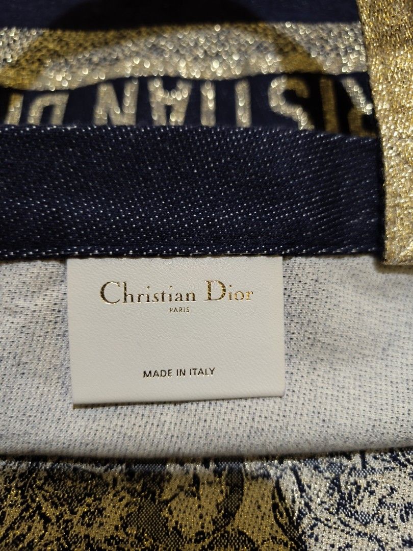 Christian Dior Denim Tote Bag (Category: Luxury Bags & Wallets) located in La Paz. Submitted by carou89146 (Listing ID 1452255603, Image 3). Description: -Not sure of it's authenticity, inner tag removed - Dark soft denim with elegant gold accents - Features iconic Dior logo on one side and intricate pattern on the other - Made in Italy - Ideal for stylish everyday carry 14.5 x 15 inches Bought in Japan Surplus GCash plus sf location Ilocos Provi