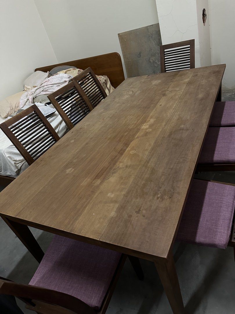 Dining Table (Category: Tables & Sets) located in Kuala Lumpur. Submitted by kishen12 (Listing ID 1452111240, Image 2). Description: Solid Wood Table and chairs .