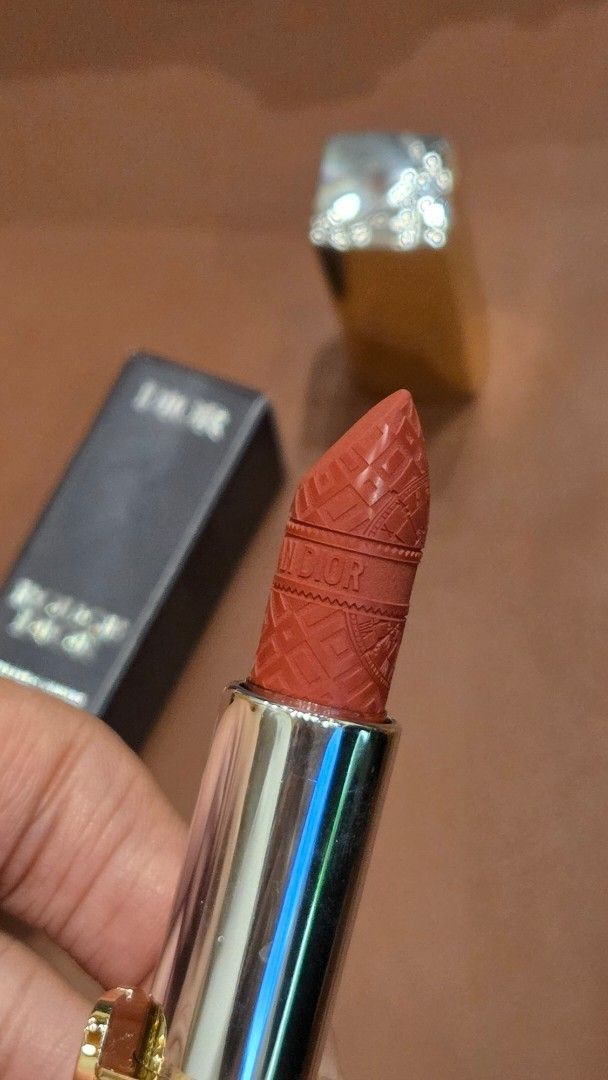Dior Rouge Dior Couture Colour Lipstick (Category: Makeup) located in Quezon City. Submitted by belladiva (Listing ID 1452231696, Image 3). Description: - Authentic Dior Rouge Dior lipstick - Couture Colour Velvet formula - Long-wearing - Shade as shown in pictures - Dior logo embossed on lipstick bullet - Luxurious gold case - Includes original box still negotiable 💕 PAMIGAY DECLUTTERING SALE! PM YOUR TAWAD ✨️ payment first via Gcash / GoTyme /