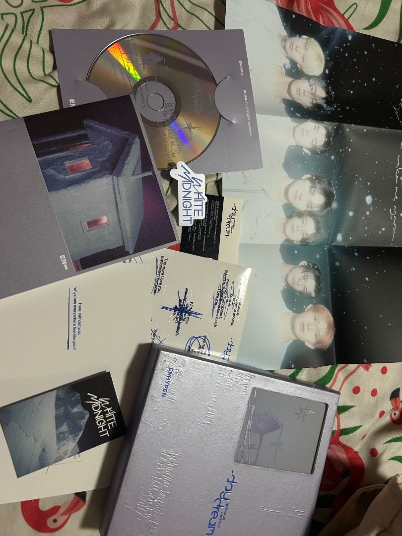 ENHYPEN - Romance: Untold -daydream- (Category: CDs & DVDs) located in San Carlos. Submitted by livetree.8b95af (Listing ID 1452187658, Image 1). Description: ENHYPEN - Romance: Untold -daydream- Price: Blue Noon: 300 Mint condition White Midnight: 240 with outbox defect Both for 500 (can negotiate) Inclusions: All except photocards [x] CD - Never played [x] Photobook (92p) [x] Thanks To Paper [x] Poster [x] Sticker & Version Title Sticker [x] Po