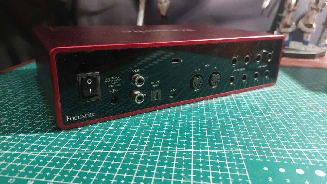 Focusrite Scarlett 18i8 3rd Generation (Category: Other Audio Equipment) located in Pili. Submitted by ruzuis (Listing ID 1452146570, Image 2). Description: Excellent working condition and well maintained. Delivers high-quality audio with low-latency performance, making it ideal for music production, recording, streaming, podcasts, and home studios. All inputs and outputs function properly. Selling ✅ Complete with original USB cable and Power cab