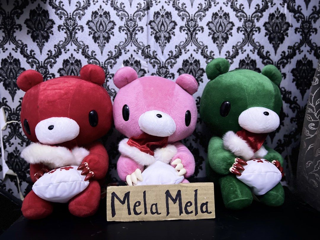 Gloomy Bear Plushies - Red, Pink, Green (Category: Plushies & Soft Toys) located in Bulacan. Submitted by darkside_apparel (Listing ID 1452235112, Image 1). Description: Mine now pay later No cancellation No Return N Refund Reminder: We are not liable on any lost or damage of parcel..