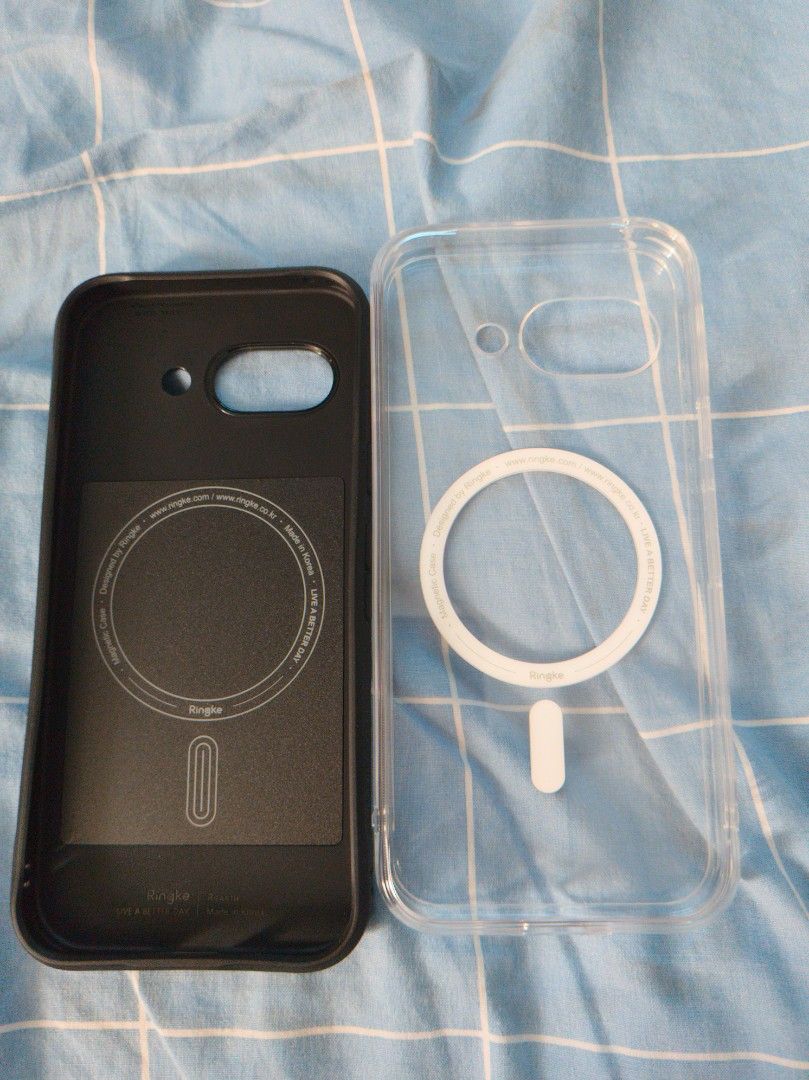 Google Pixel 9a casing bundle (Category: Cases & Covers) located in Puchong. Submitted by joel.l1m (Listing ID 1452206021, Image 3). Description: Condition: Tried On Price : RM150 for all listed here Postage: Paid by buyer casing for Google Pixel 9a all comes with magsafe 1. Spigen Zero One 2. Spigen Thin Fit 3. Ringke Onyx 4. Ringke Fusion Magnetic 5. balance 4 casings no brand.