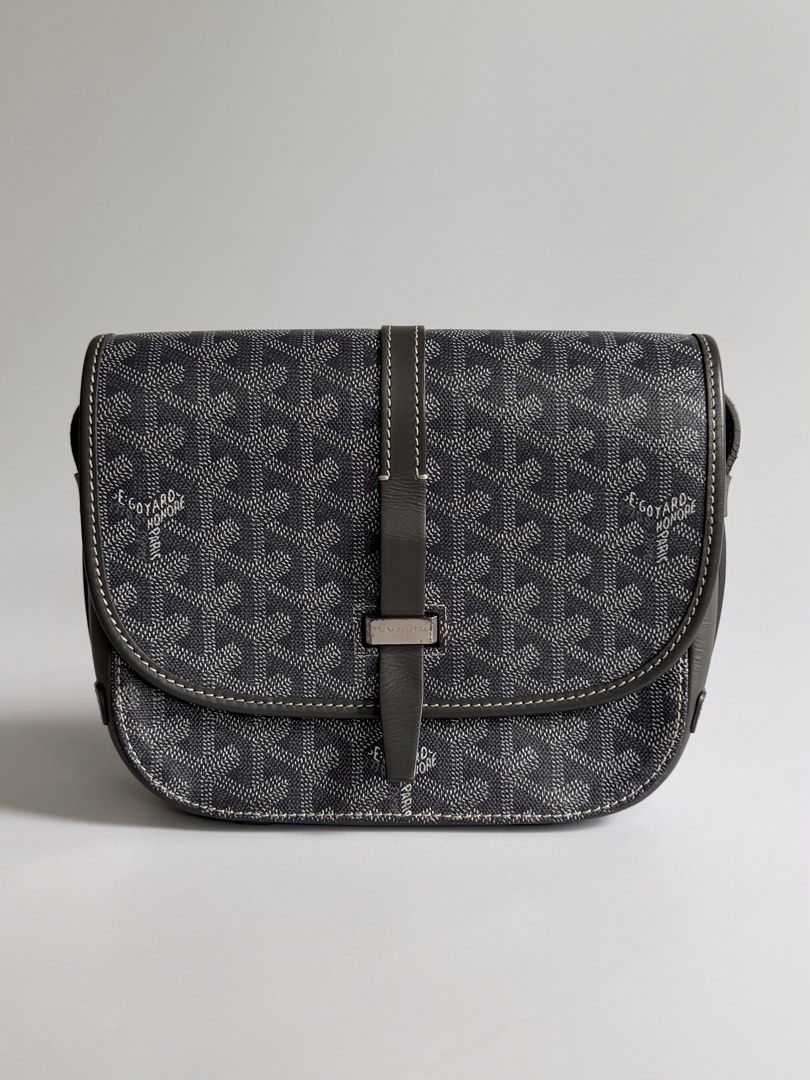 Goyard Belvedere PM in Grey (Category: Luxury Bags & Wallets) located in Quezon City. Submitted by lian_closet (Listing ID 1452299785, Image 1). Description: Goyard Belvedere PM in Grey Best Price: ₱94,000 Preloved Comes with Tag, Care Booklet, Dust Bag & LegitGrails Authenticity Certificate Preloved Rating: 8/10 Good condition only Rub on the side of the flap opening Scratches on hardware Creasing and cracks on strap Interior is clean.
