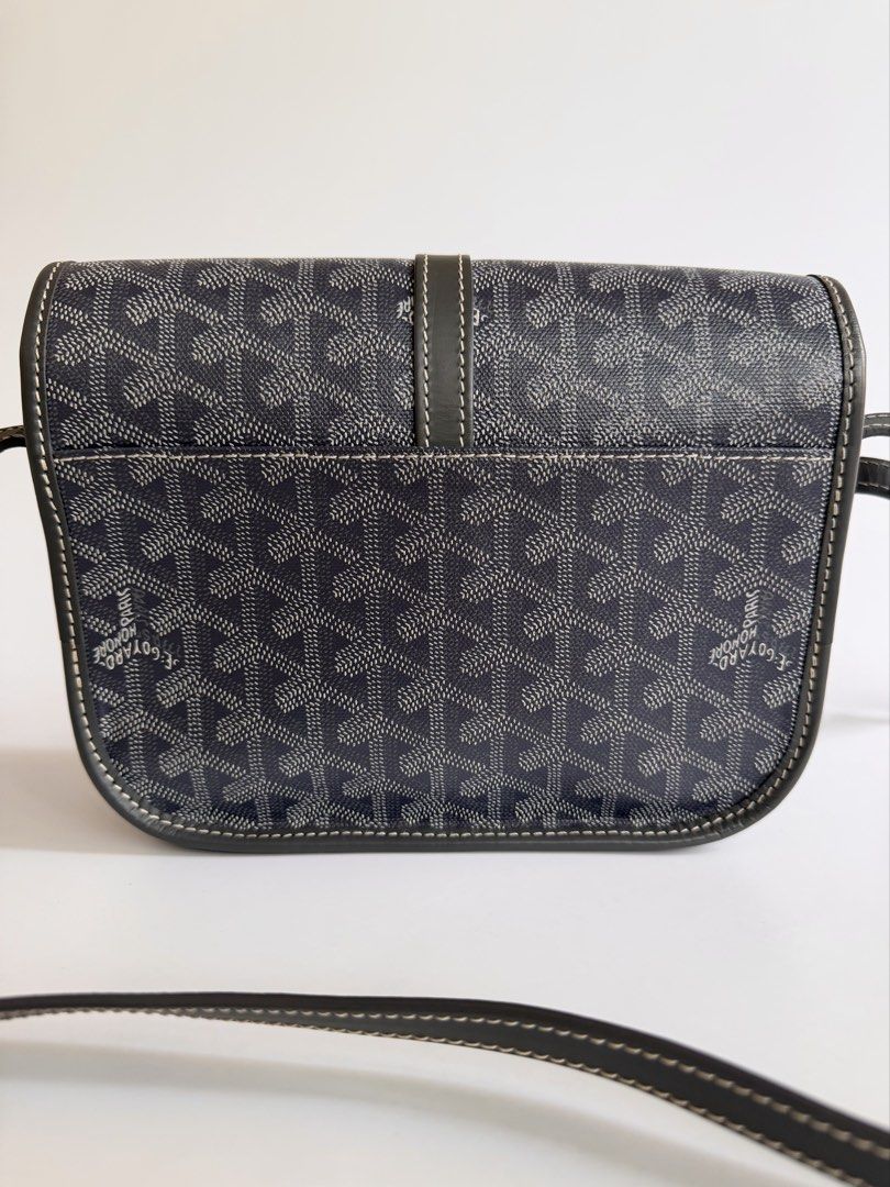 Goyard Belvedere PM in Grey (Category: Luxury Bags & Wallets) located in Quezon City. Submitted by lian_closet (Listing ID 1452299785, Image 2). Description: Goyard Belvedere PM in Grey Best Price: ₱94,000 Preloved Comes with Tag, Care Booklet, Dust Bag & LegitGrails Authenticity Certificate Preloved Rating: 8/10 Good condition only Rub on the side of the flap opening Scratches on hardware Creasing and cracks on strap Interior is clean.