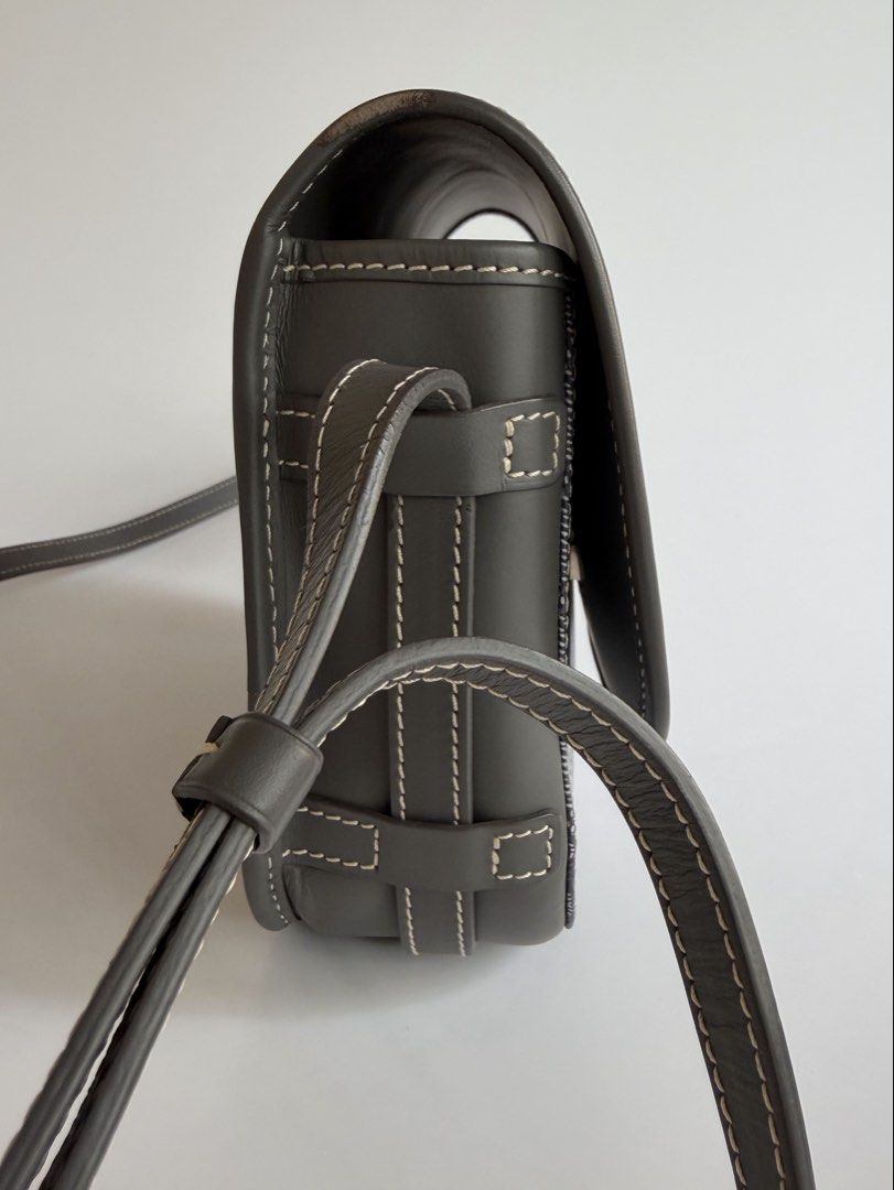 Goyard Belvedere PM in Grey (Category: Luxury Bags & Wallets) located in Quezon City. Submitted by lian_closet (Listing ID 1452299785, Image 3). Description: Goyard Belvedere PM in Grey Best Price: ₱94,000 Preloved Comes with Tag, Care Booklet, Dust Bag & LegitGrails Authenticity Certificate Preloved Rating: 8/10 Good condition only Rub on the side of the flap opening Scratches on hardware Creasing and cracks on strap Interior is clean.