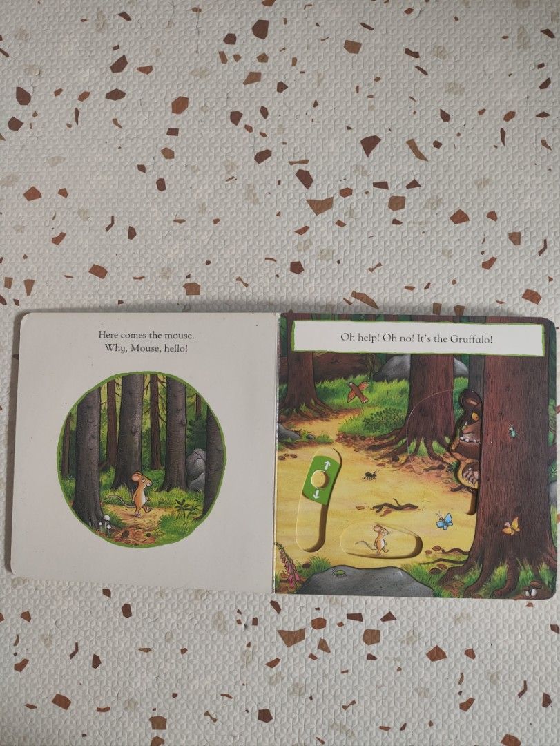 Gruffalo Interactive Boardbook (Category: Children's Books) located in Taguig. Submitted by cleanupmomma (Listing ID 1452208535, Image 2). Description: Please take time to read ❤️ Boardbook cute story missing one interactive last page pls see photo wyiwyg.