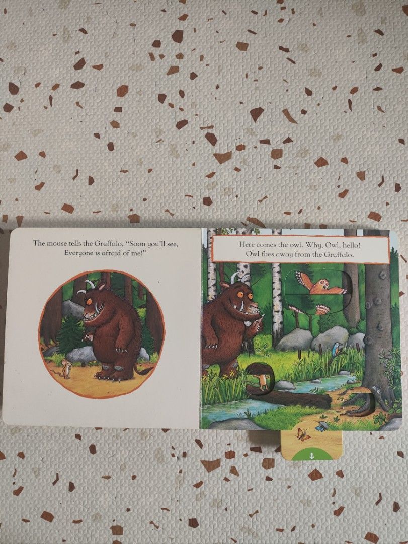 Gruffalo Interactive Boardbook (Category: Children's Books) located in Taguig. Submitted by cleanupmomma (Listing ID 1452208535, Image 3). Description: Please take time to read ❤️ Boardbook cute story missing one interactive last page pls see photo wyiwyg.