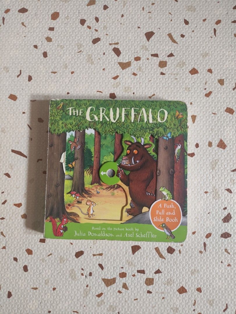 Gruffalo Interactive Boardbook (Category: Children's Books) located in Taguig. Submitted by cleanupmomma (Listing ID 1452208535, Image 1). Description: Please take time to read ❤️ Boardbook cute story missing one interactive last page pls see photo wyiwyg.
