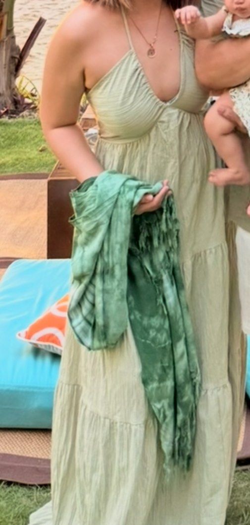 Halter Neck Maxi Dress Sage Green (Category: Dresses) located in Makati City. Submitted by micromermaid23 (Listing ID 1452289394, Image 2). Description: Used once. Pls pm and remind me to send actual pics. Nasa storage po lahat :) thanks!.