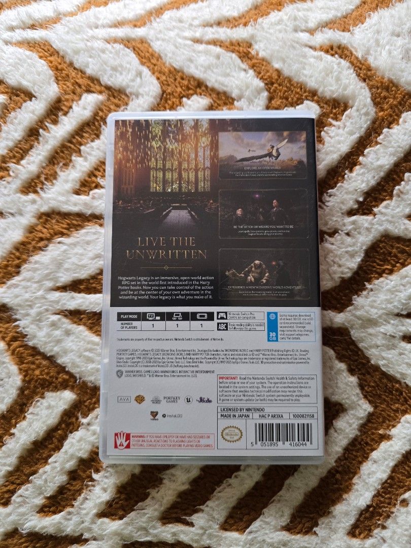 Hogwarts Legacy Nintendo Switch Game (Category: Nintendo) located in Antipolo. Submitted by oneerised (Listing ID 1452205512, Image 3). Description: - Hogwarts Legacy for Nintendo Switch - Explore the magical wizarding world - Play the game your way and live the unwritten story -Played once -For meetup only.