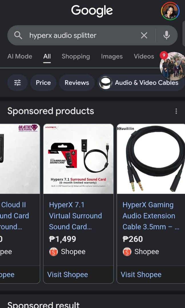 HyperX Surround Sound Card Audio Splitter (Category: Other Audio Equipment) located in Tagum. Submitted by cheriezaesthetics (Listing ID 1452109062, Image 2). Description: Once lang nagamit no issue still nego can ship if outside Tagum City via J&T buyer will shoulder sf 📍 Tagum City, Davao Del Norte.