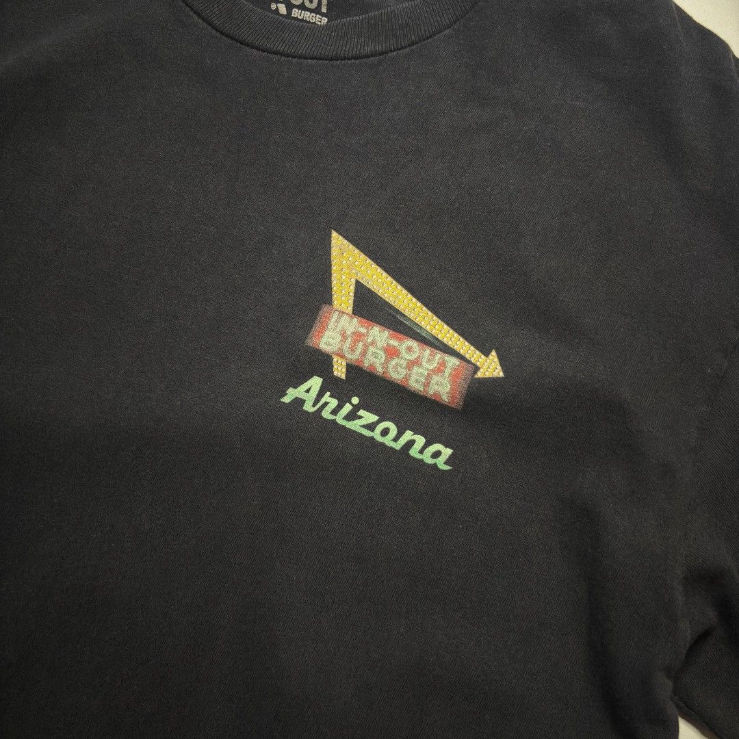 In-N-Out Burger Arizona Tee (Category: Tshirts & Polo Shirts ) located in San Pablo. Submitted by refitsph (Listing ID 1452298898, Image 3). Description: - Width: 20.5 - Length: 30 - Legit / Authentic - Issue: Repaired Part, good fade - Excellent Condition - Best fit to L-XL - Already Washed and Ready to Wear.