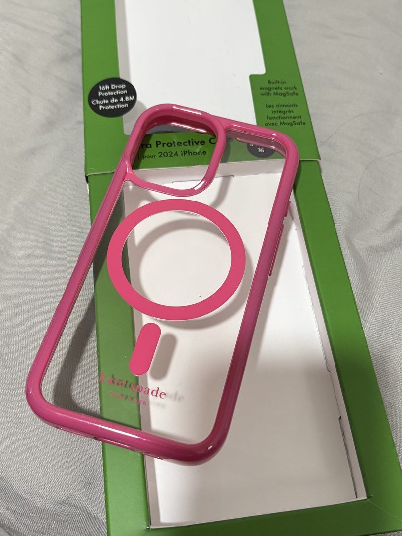 Iphone 16 Pink Kate Spade Case (Category: Cases & Sleeves) located in Pasig City. Submitted by mendd (Listing ID 1452141422, Image 2). Description: barely used, original price : 2690 rfs : phone upgrade.