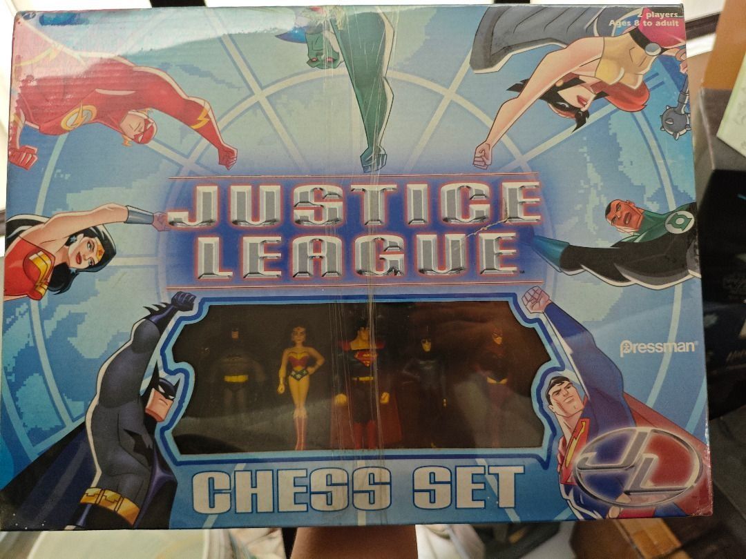 Justice League Unlimited Chess set (Category: Action & Battle Toys) located in Manila. Submitted by svencheng123 (Listing ID 1452196844, Image 2). Description: Justice League Unlimited Chess set Meet up Greenhills.