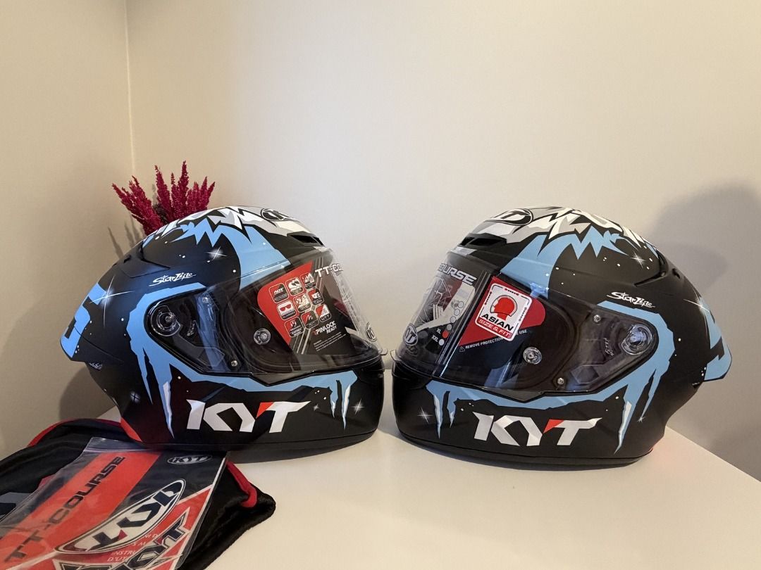 KYT TT COURSE WINTER TEST MATTE (Category: Helmets and other Riding Gears) located in Pasig City. Submitted by aceee7 (Listing ID 1452166584, Image 2). Description: KYT TT Course Winter Test Matte ; Take both for 9,000php. Orig Price: 5,500 each Size: Large and X-Large Inclusions: Original KYT helmet Bag, Stickers and Booklet. Brand New!.