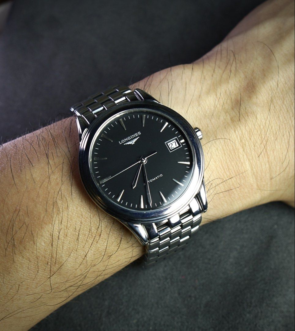 Longines Flagship Automatic Watch L4.774.4.52.6 (Category: Men's Watches) located in Mandaluyong City. Submitted by watchcraftph (Listing ID 1452241027, Image 2). Description: ❗️For Sale ❗️ [ON HAND] Longines Flagship Automatic Watch Reference: L4.774.4.52.6 Year: 2010-2020 Genuine Pre-owned Vintage Watch Spec Sheet: ✔️35.6mm stainless steel case ✔️42mm lug to lug ✔️Longines L.619. ETA Swiss Automatic 2892A2 ✔️Longines steel bracelet (fits up to 
