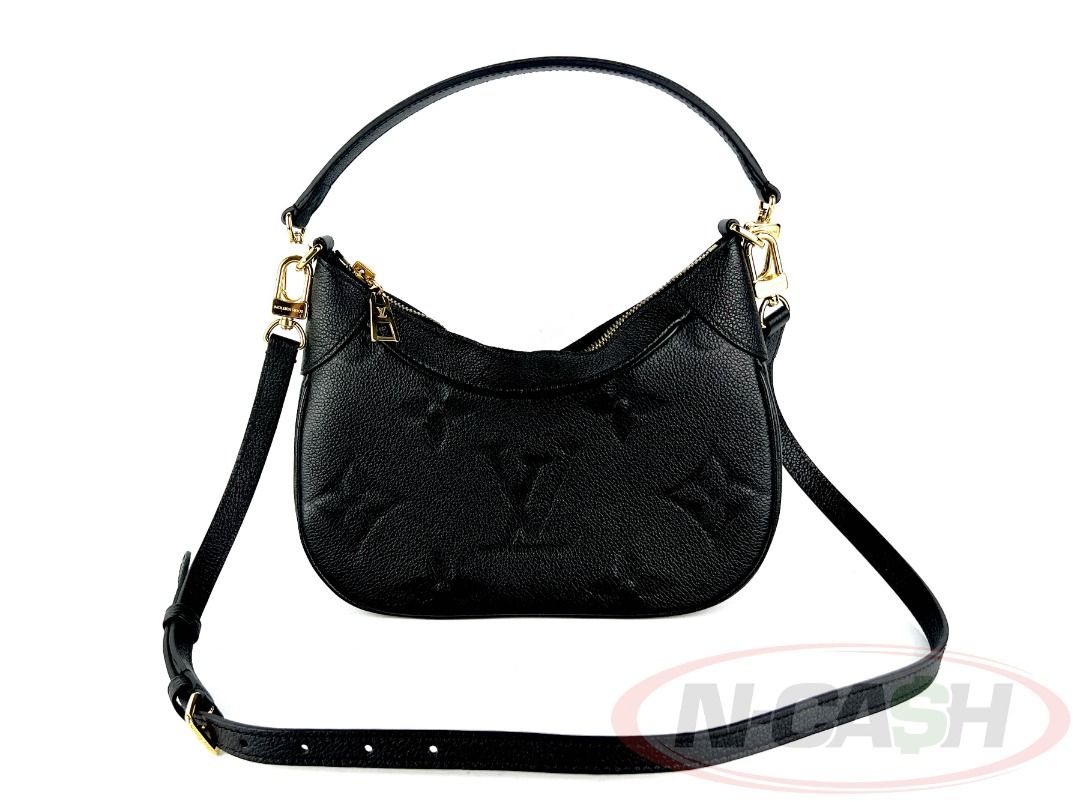 Louis Vuitton Bagatelle NM Giant Monogram Empreinte (Category: Luxury Bags & Wallets) located in Quezon City. Submitted by luxury_by_n-cash (Listing ID 1452138265, Image 2). Description: N-Cash Pawnshop "Instant Cash for Bags, Watches, Cars, and Electronics" [External link] Louis Vuitton Bagatelle NM Giant Monogram Empreinte Brand: Louis Vuitton Style: Empreinte Monogram Giant Bagatelle NM Length: 24.5 cm Height: 18.5 cm Width: 7 cm Handle Drop: 