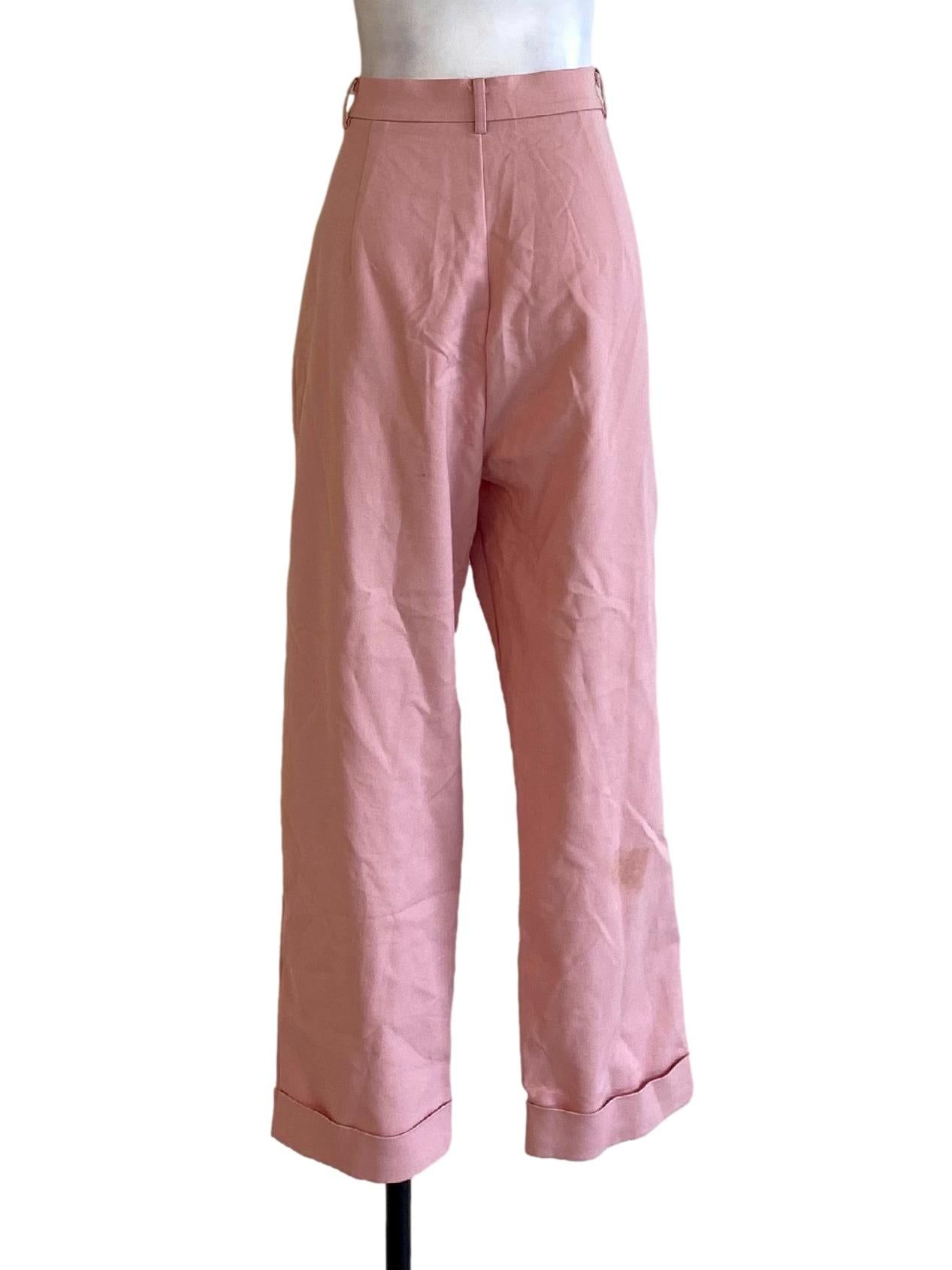 Love Bonito Lemonade Pink Buttoned Waist Cuffed Hem Pegged Pants LB (Category: Other Bottoms) located in Kuala Lumpur. Submitted by refashmy (Listing ID 1452215614, Image 2). Description: [Brand] Love Bonito [Description] Functional Buttons Belt Loops Functional Side Pockets 50% Cotton, 47% Nylon, 3% Spandex [Measurements] Size L Waist - 15'' Hips - 18'' Rise - 13'' Length - 36'' [Condition] Please allow 0.5-1 inch difference in our given measure