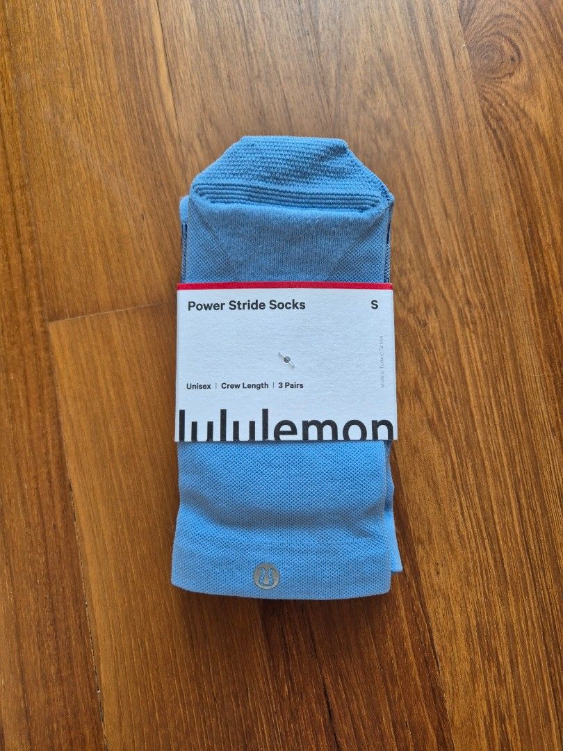 Lululemon Power Stride Socks (Category: Socks) located in Singapore. Submitted by redlolly (Listing ID 1452200708, Image 1). Description: - 3 pairs of Lululemon Power Stride socks - Brand new with tags - Size: EU 34.5-38 - Original price: $78.