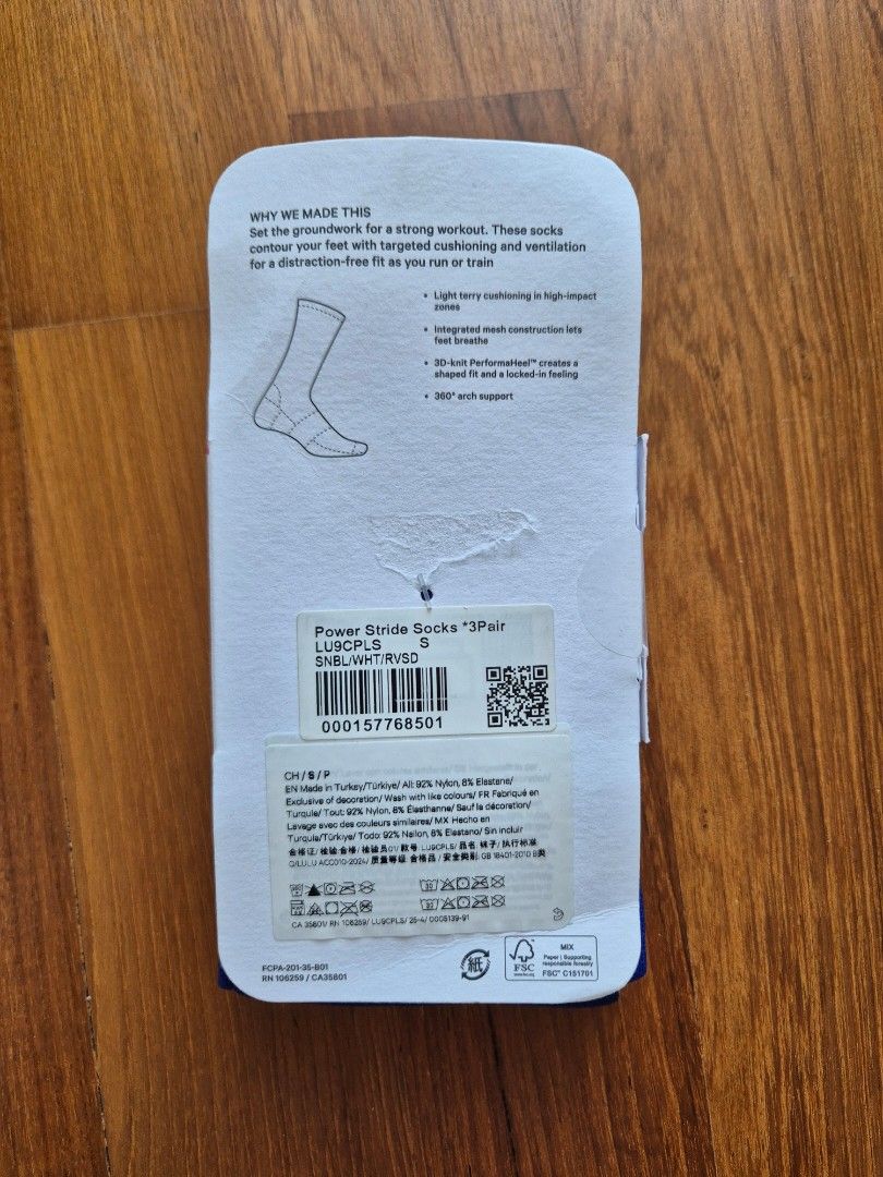 Lululemon Power Stride Socks (Category: Socks) located in Singapore. Submitted by redlolly (Listing ID 1452200708, Image 3). Description: - 3 pairs of Lululemon Power Stride socks - Brand new with tags - Size: EU 34.5-38 - Original price: $78.