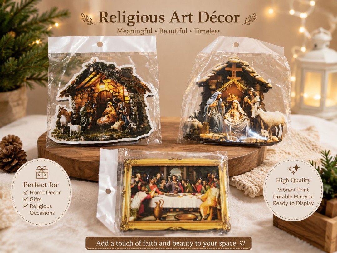 Magnetic Religious Nativity Set / Last Supper (Category: Religious Items) located in Manila. Submitted by lyfrancois14 (Listing ID 1452208814, Image 1). Description: PAUBOS SALE! take all for 350.